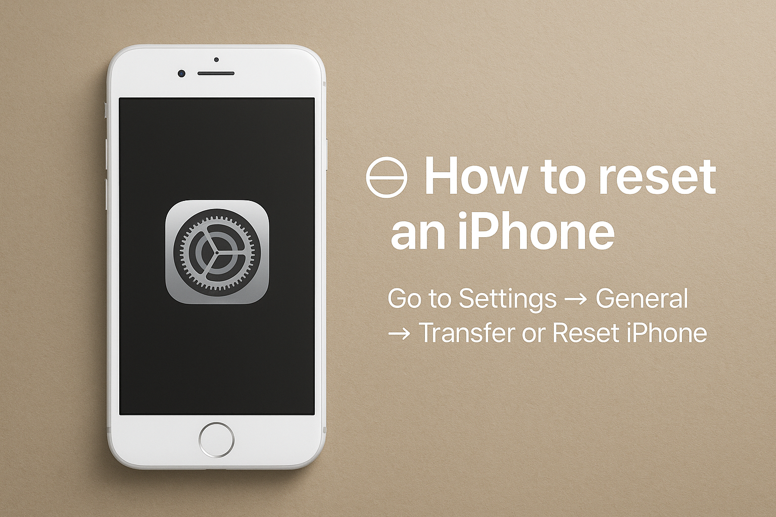 How to reset an iPhone?