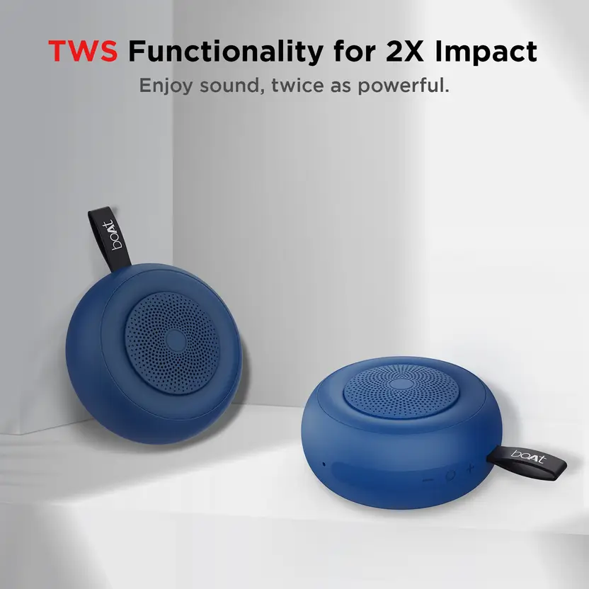 boAt Stone 135 with 5W , upto 11 Hours Playback & TWS Feature 5 RMS Bluetooth Speaker  (Bold Blue, M